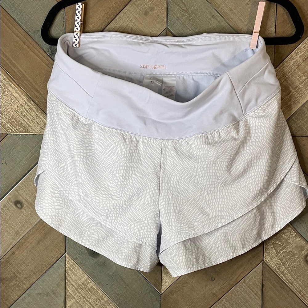 Calia Women's Subtle Patterned Light Blue STAY THE PATH Shorts, size M